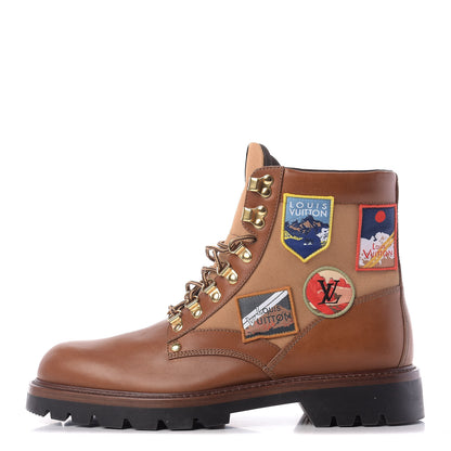 Louis Vuitton Calfskin Oberkampf Ankle Boots 8.5 Cognac 1 of 14
