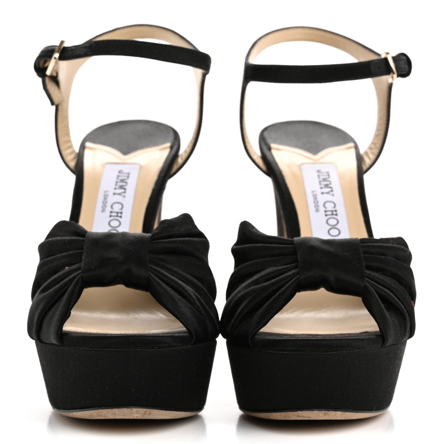 Jimmy Choo Satin Heloise 120 Sandals 38 Black 3 of 9