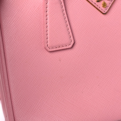 Prada Saffiano Lux Micro Galleria Double Zip Tote Petalo 26 of 33