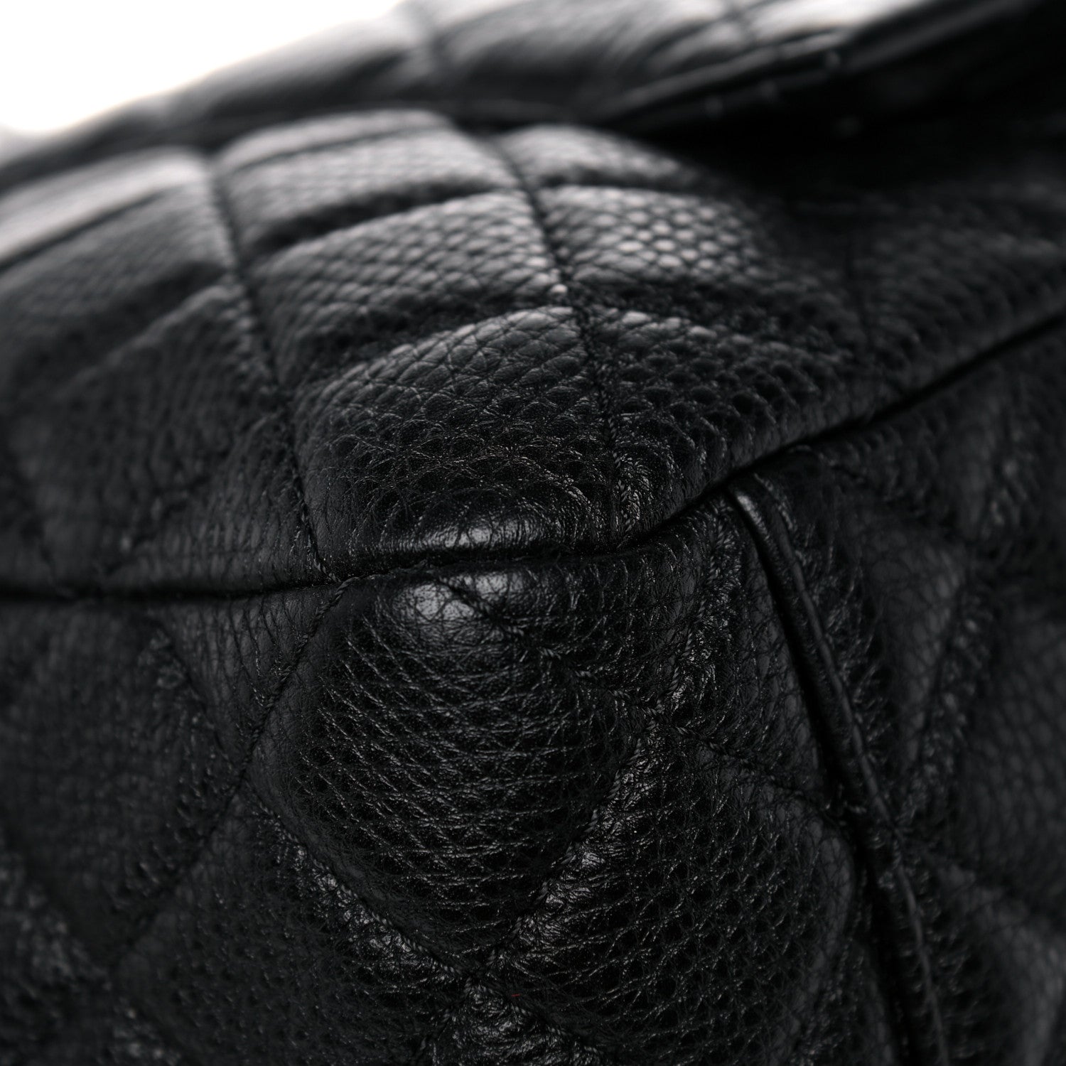 Chanel Grained Calfskin Quilted Small XXL Travel Flap Bag Black 12 of 14