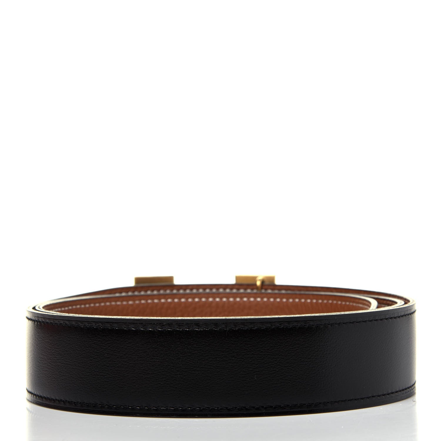 Hermes Box Togo 32mm H Belt 90 Black Gold 2 of 10