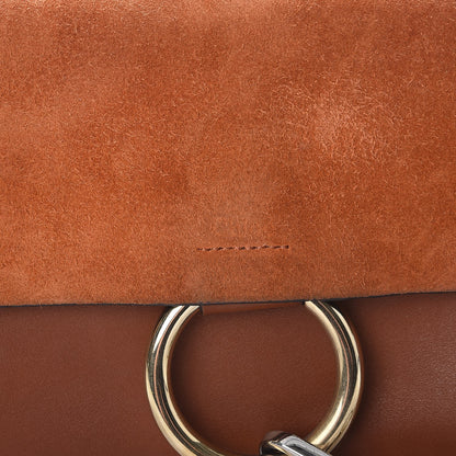 Chloe Suede Calfskin Small Faye Shoulder Bag Tobacco 10 of 10