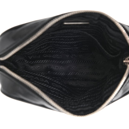 Prada Vitello Daino Grommet Chain Satchel Bag Black 8 of 17