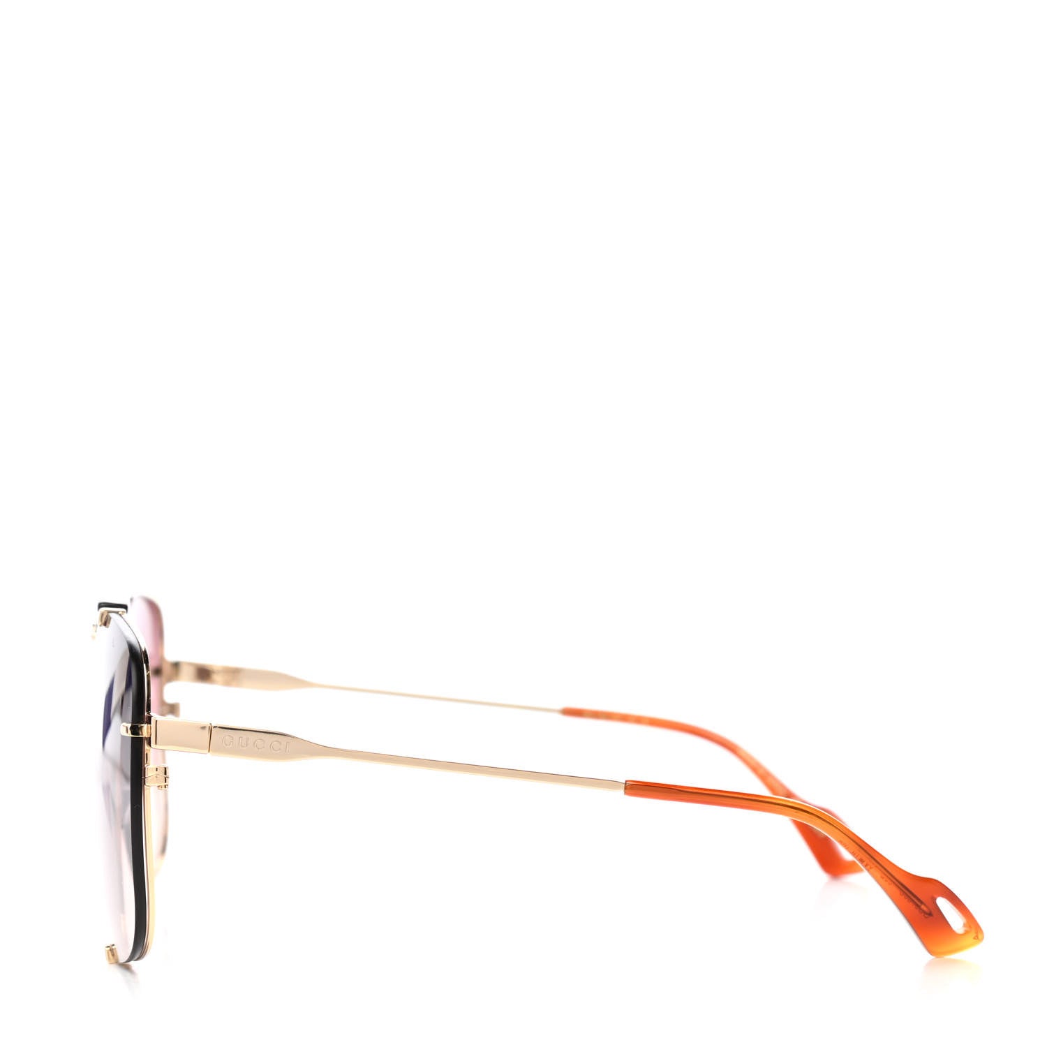 Gucci Metal Square Frame Sunglasses GG0739S Brown 3 of 8