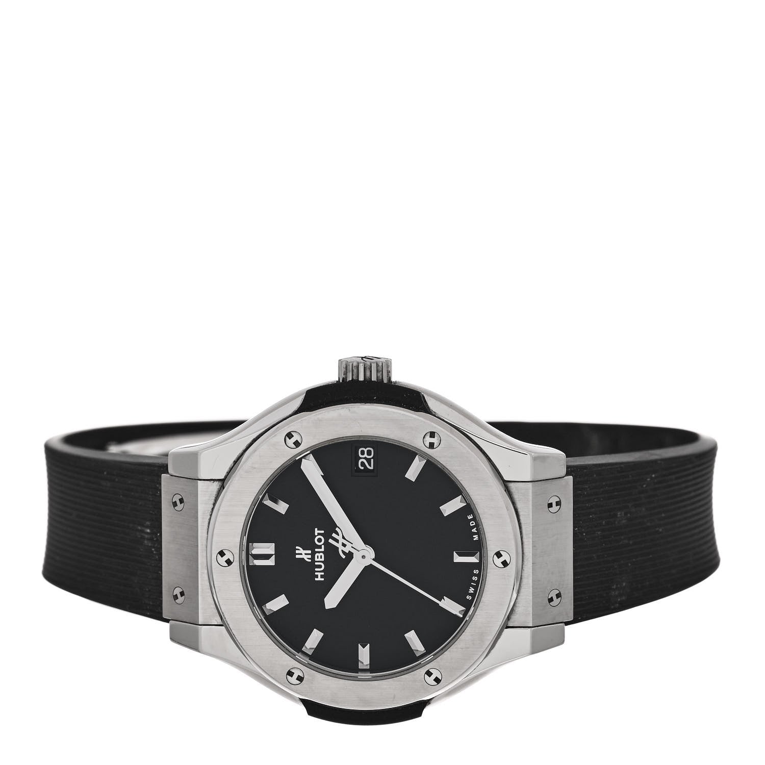 Hublot Titanium Rubber 33mm Classic Fusion Quartz Watch Black 581.NX.1470.RX 2 of 4