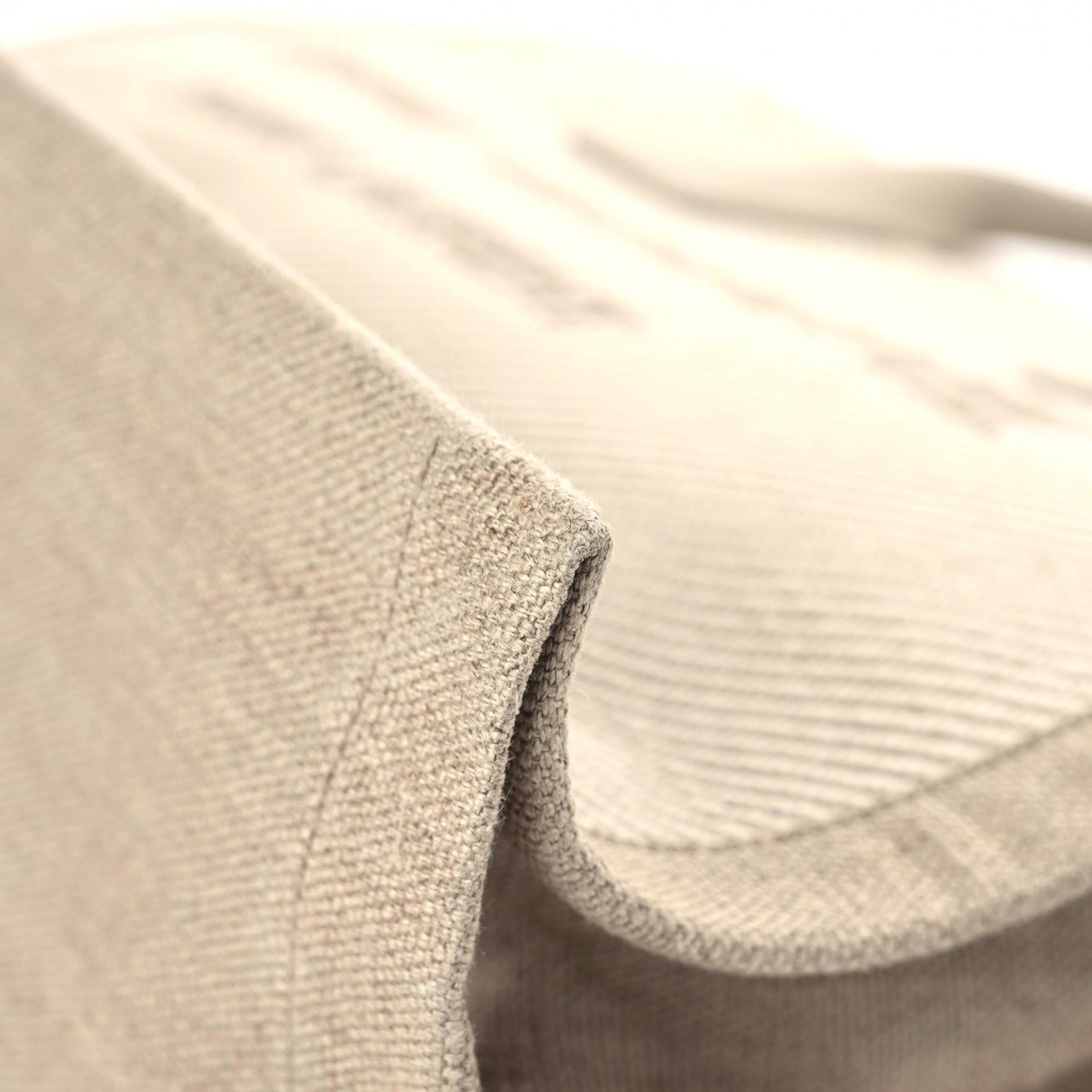Saint Laurent Linen Calfskin Small Rive Gauche Tote Beige Sea Salt 6 of 17
