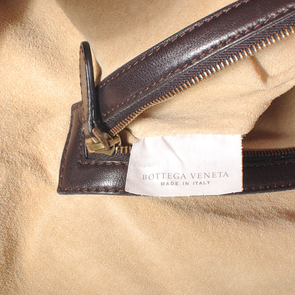 Bottega Veneta Nappa Intrecciato Woven Leather Satchel Ebano 7 of 8
