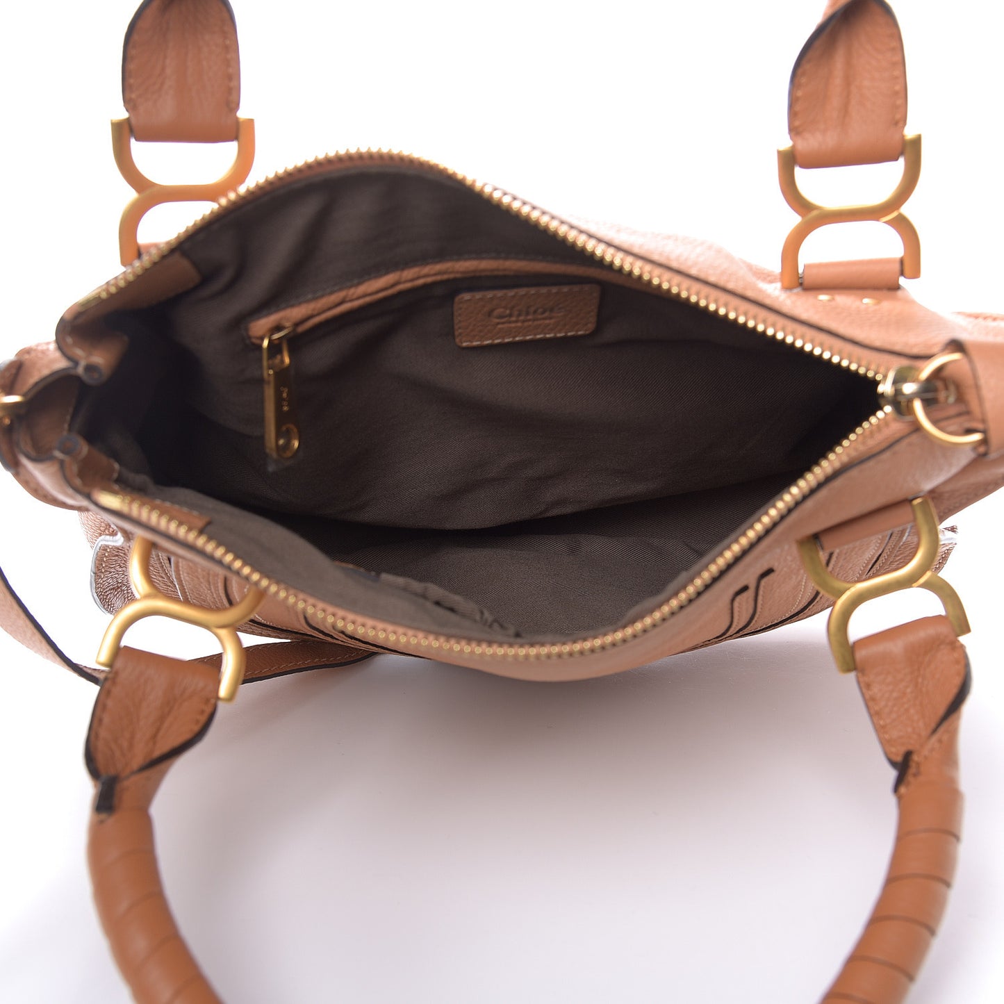 Calfskin Medium Marcie Satchel Tan