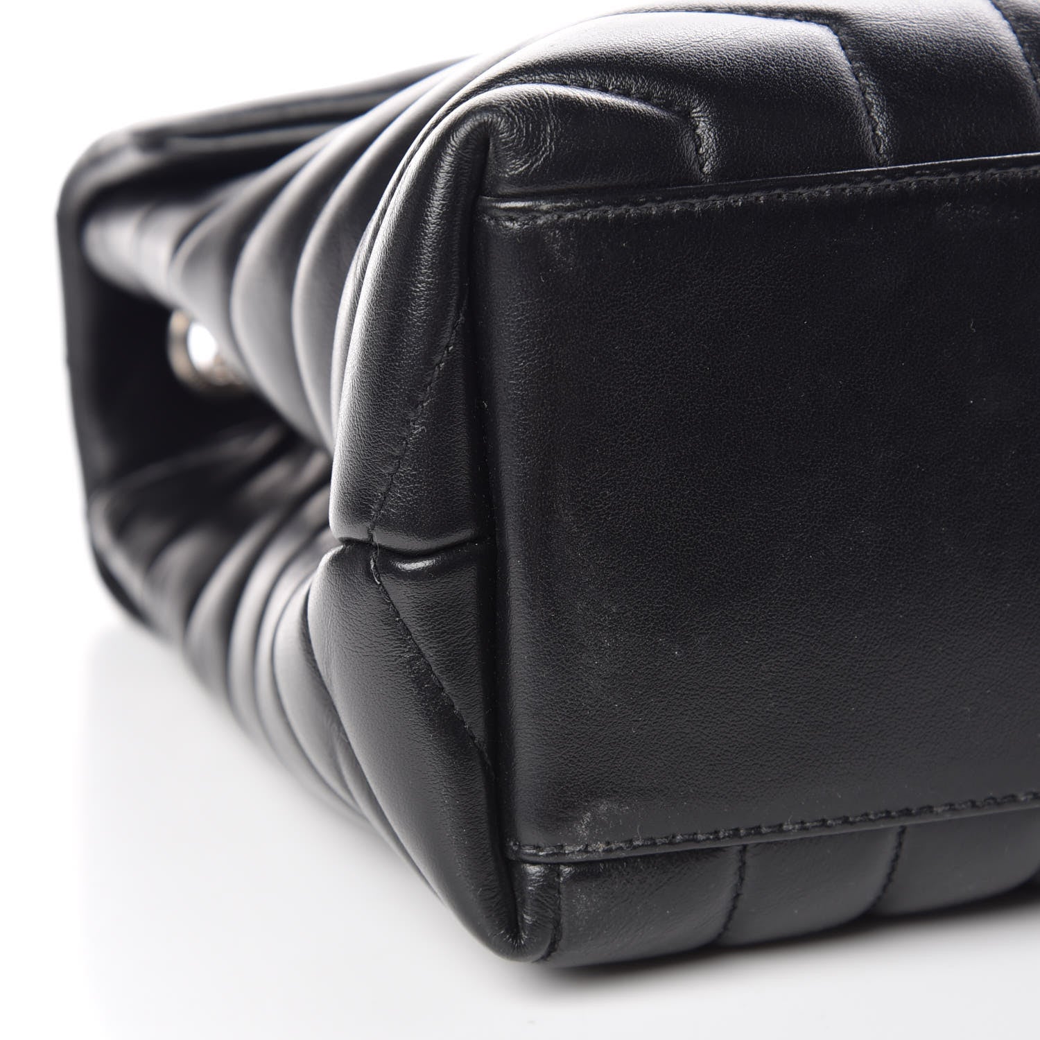Saint Laurent Calfskin Y Quilted Monogram Medium Loulou Chain Satchel Black 8 of 10