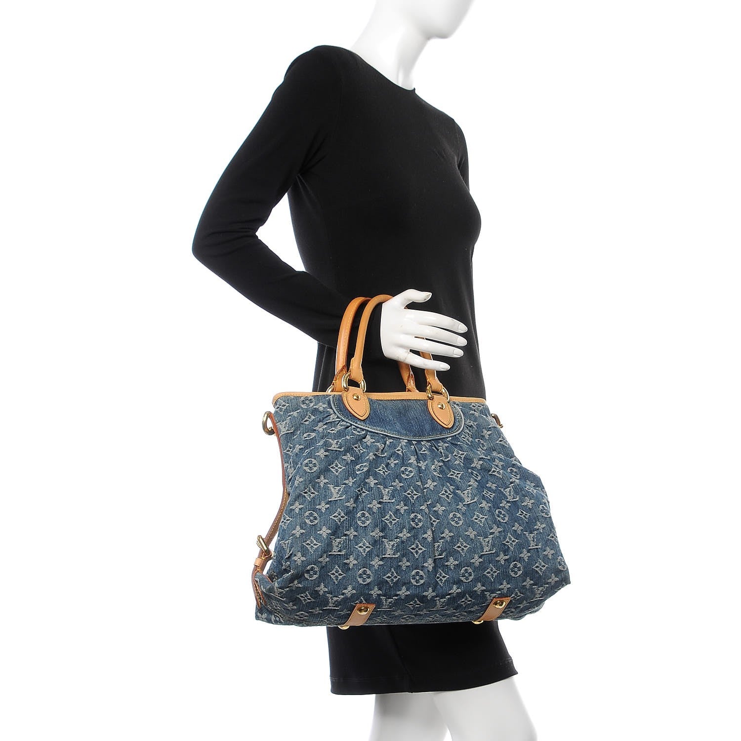 Louis Vuitton Denim Neo Cabby GM Blue 3 of 9