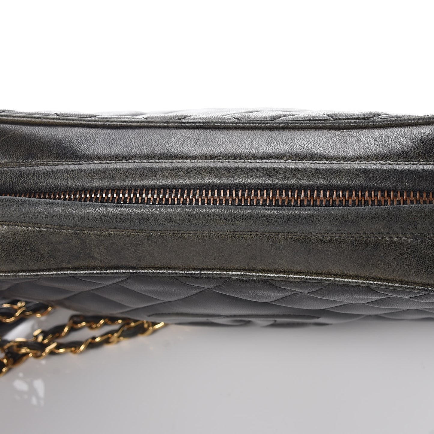 Lambskin Quilted CC Tassel Camera Case Black
