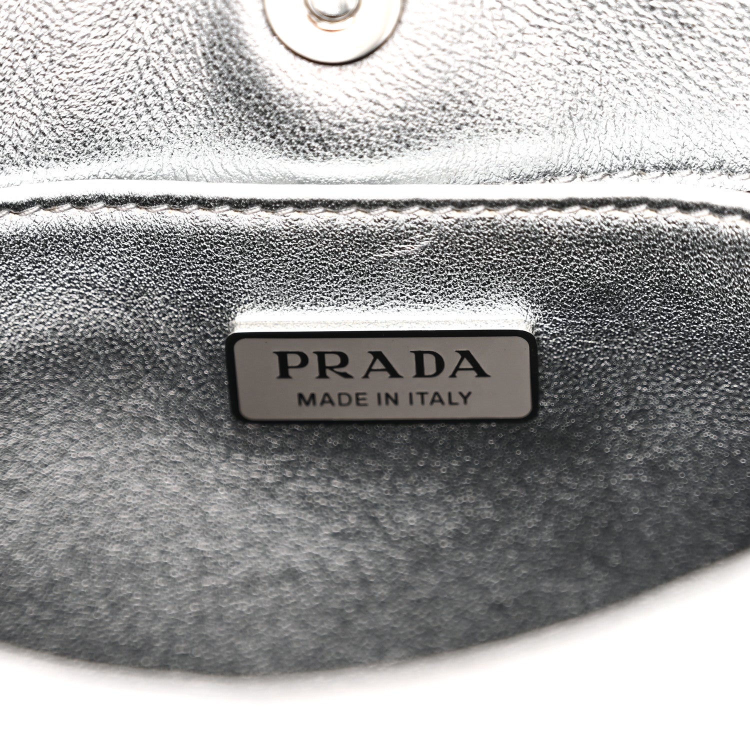 Prada Spazzolato Cleo Shoulder Bag Argento 6 of 10