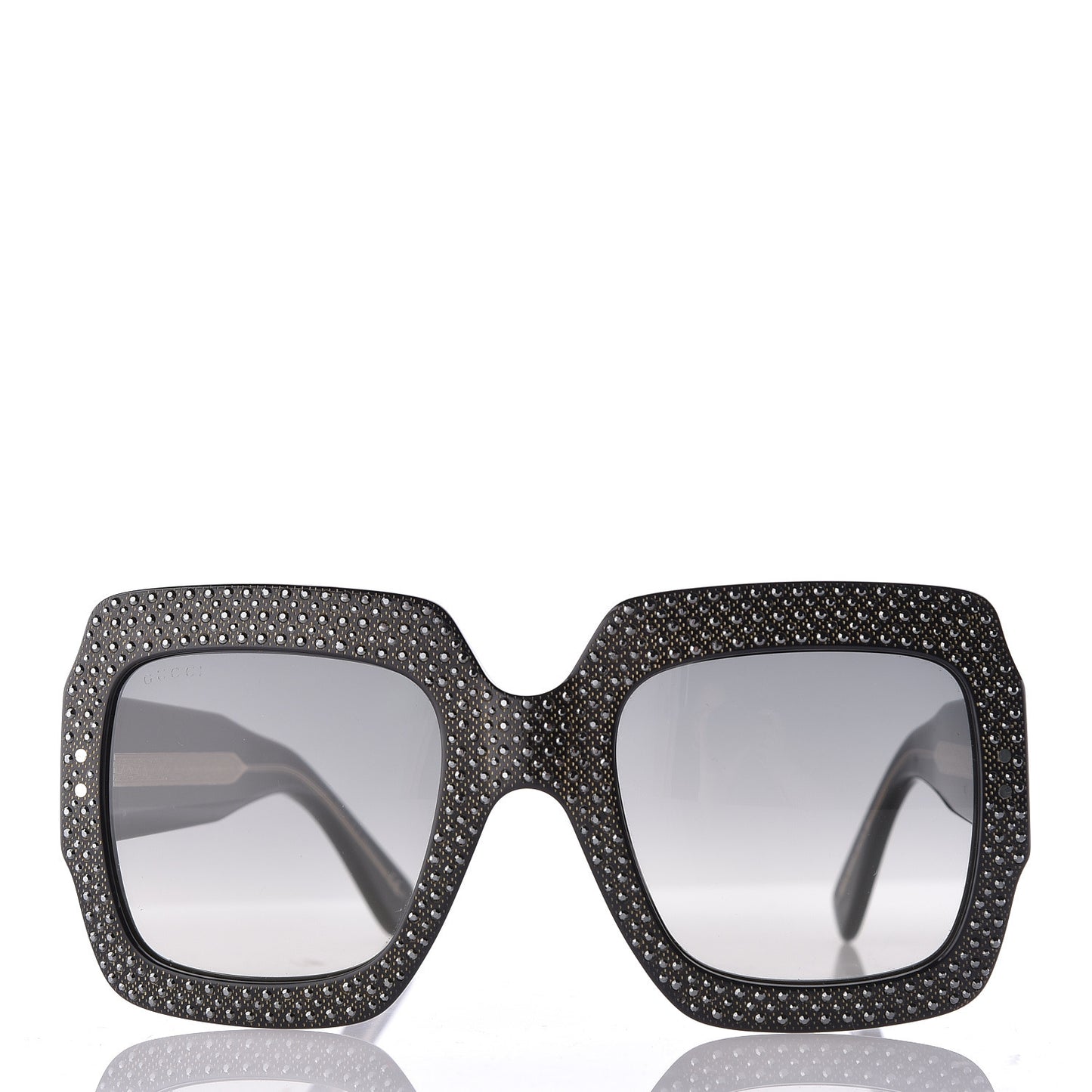 Crystal Square Frame Sunglasses GG3861/S Black