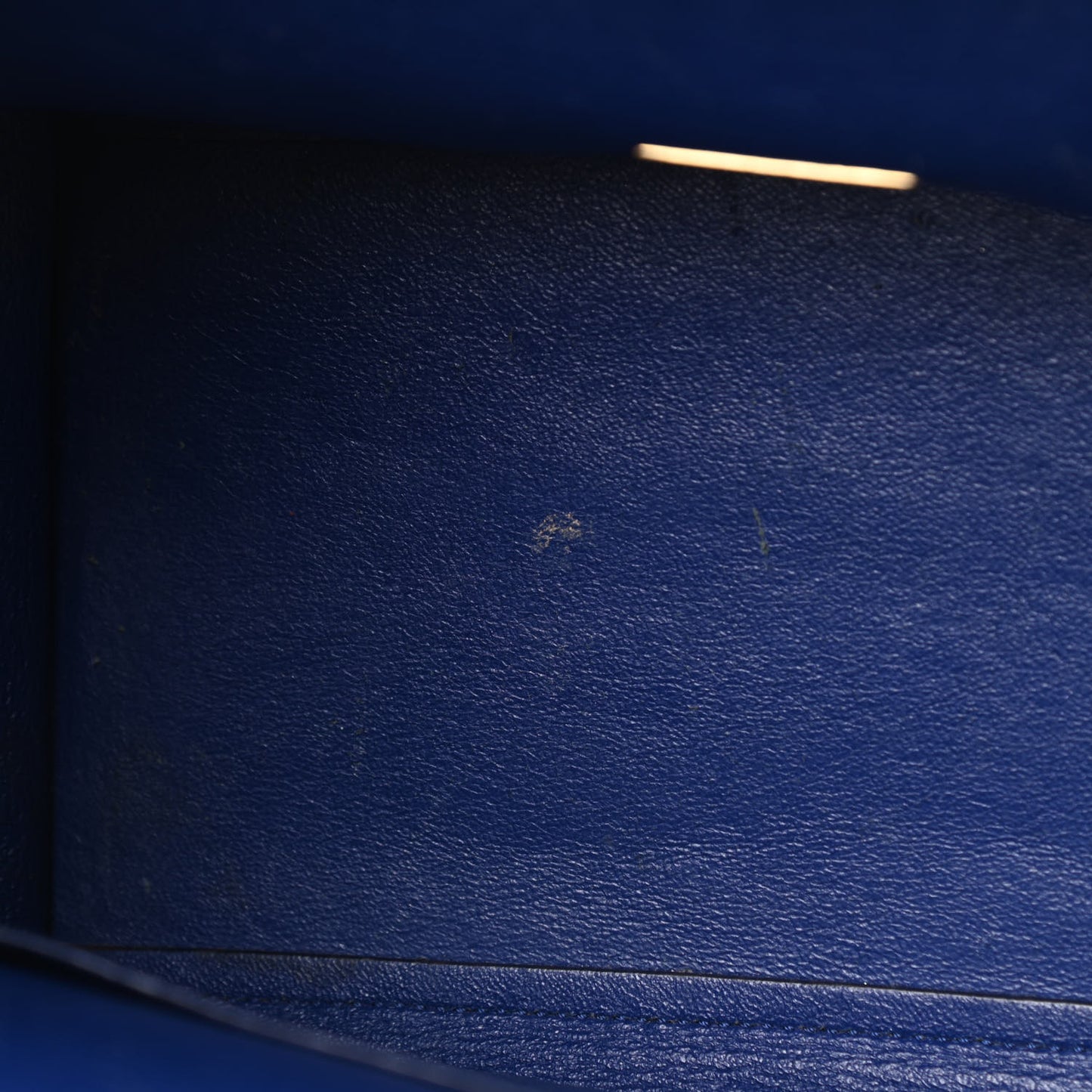 Drummed Calfskin Suede Small Trapeze Indigo