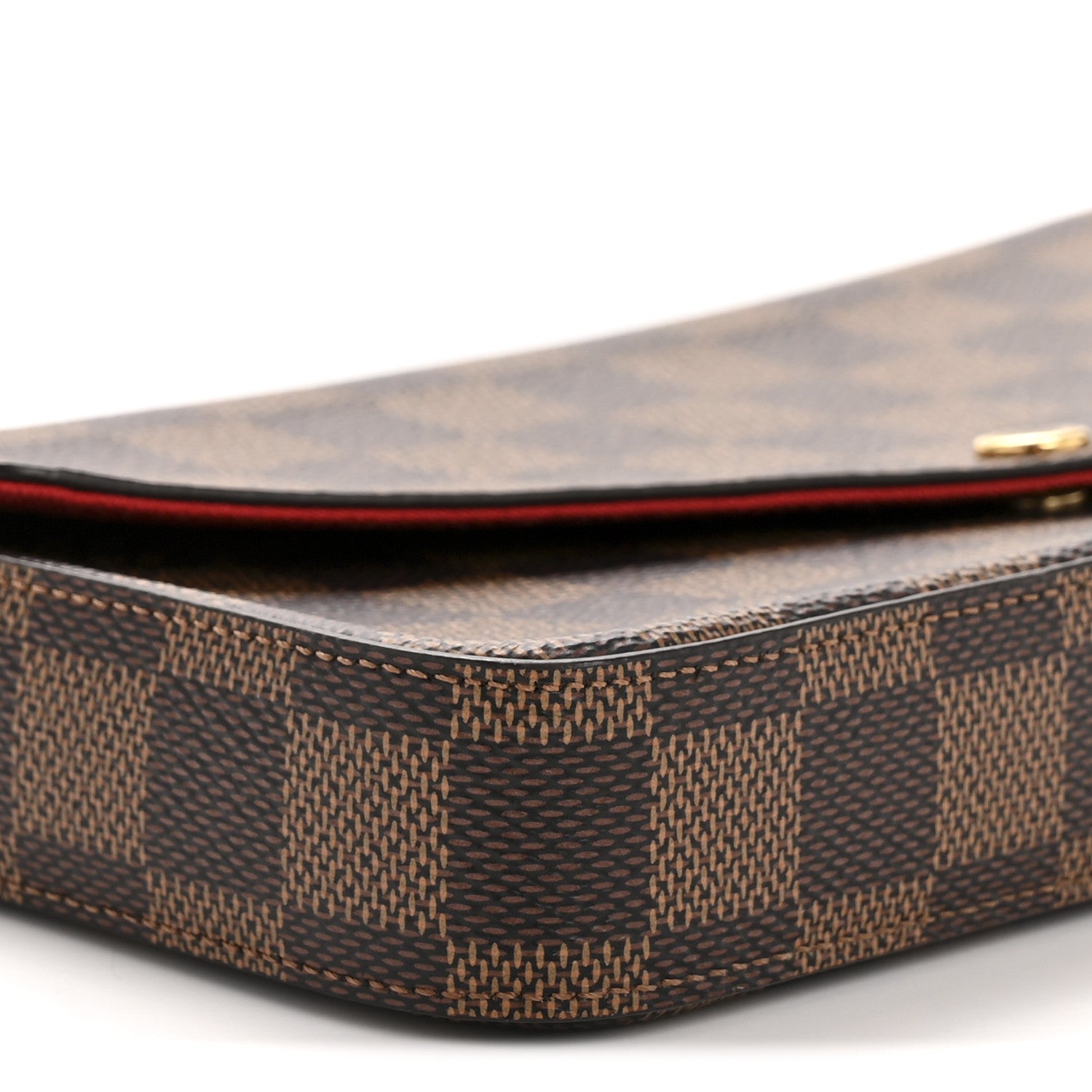 Louis Vuitton Damier Ebene Pochette Felicie Chain Wallet 9 of 11