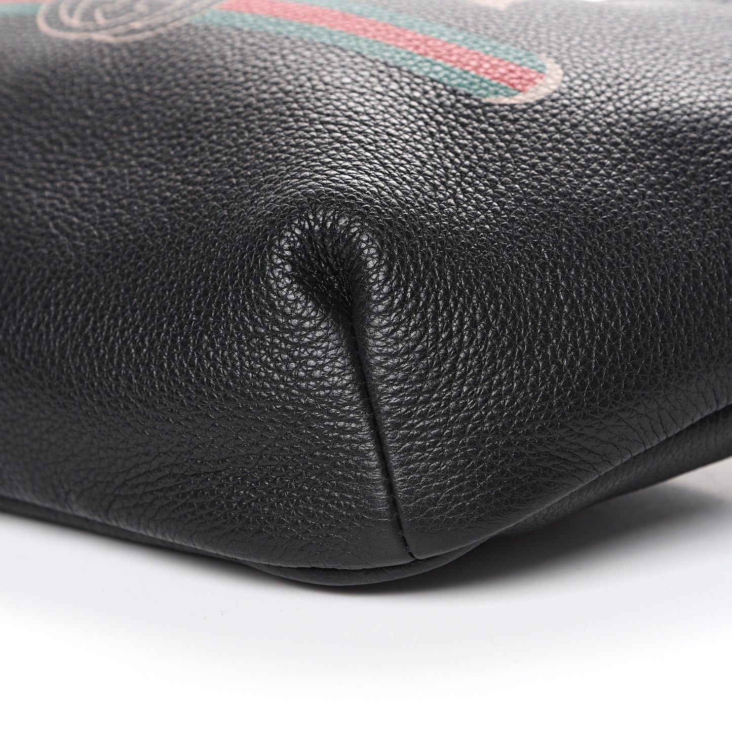 Grained Calfskin Logo Belt Bag Black