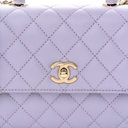 Chanel Caviar Quilted Mini Coco Handle Flap Light Purple 8 of 11