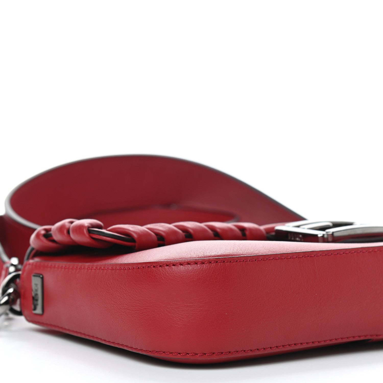 Fendi Vitello Dolce Lace Up Baguette Ribes 7 of 9