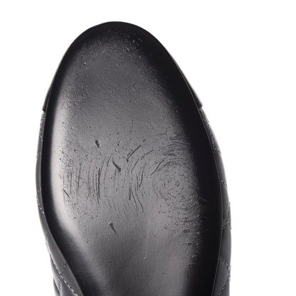 Chanel Lambskin Quilted CC Cap Toe Ballerina Flats 36 Grey Black 11 of 12