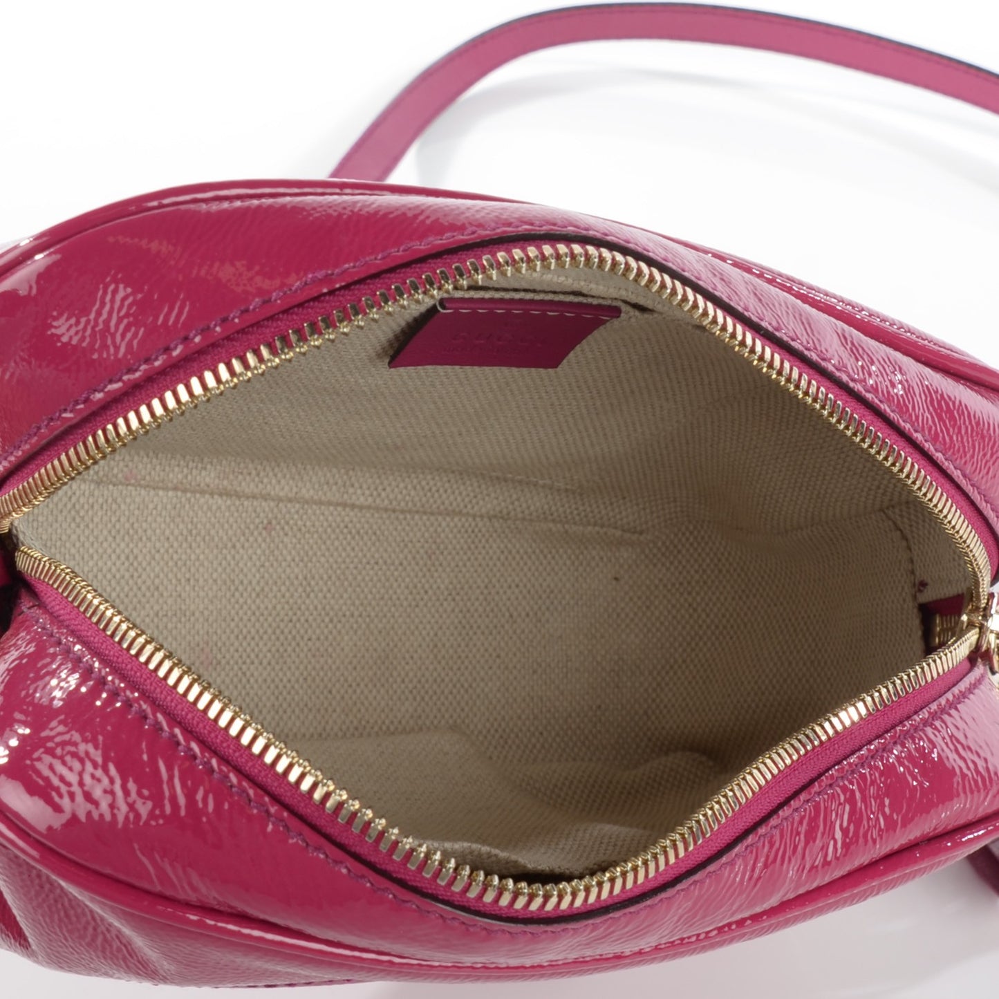 Soft Patent Small Soho Disco Bag Bright Bougainvillea
