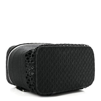 Christian Dior Mesh Embroidered Diortravel Vanity Case Black 4 of 10