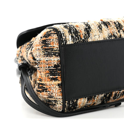 Chanel Calfskin Tweed Mixed Fibers Leopard Print Urban Essentials Small Shopping Bag Brown Black White 9 of 11