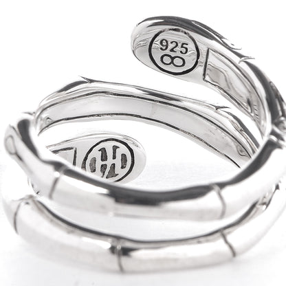 John Hardy Sterling Silver White Sapphire Bamboo Wrap Ring 52 6 6 of 6