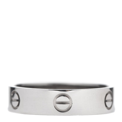 Cartier 18K White Gold 5.5mm LOVE Ring 65 11 3 of 4