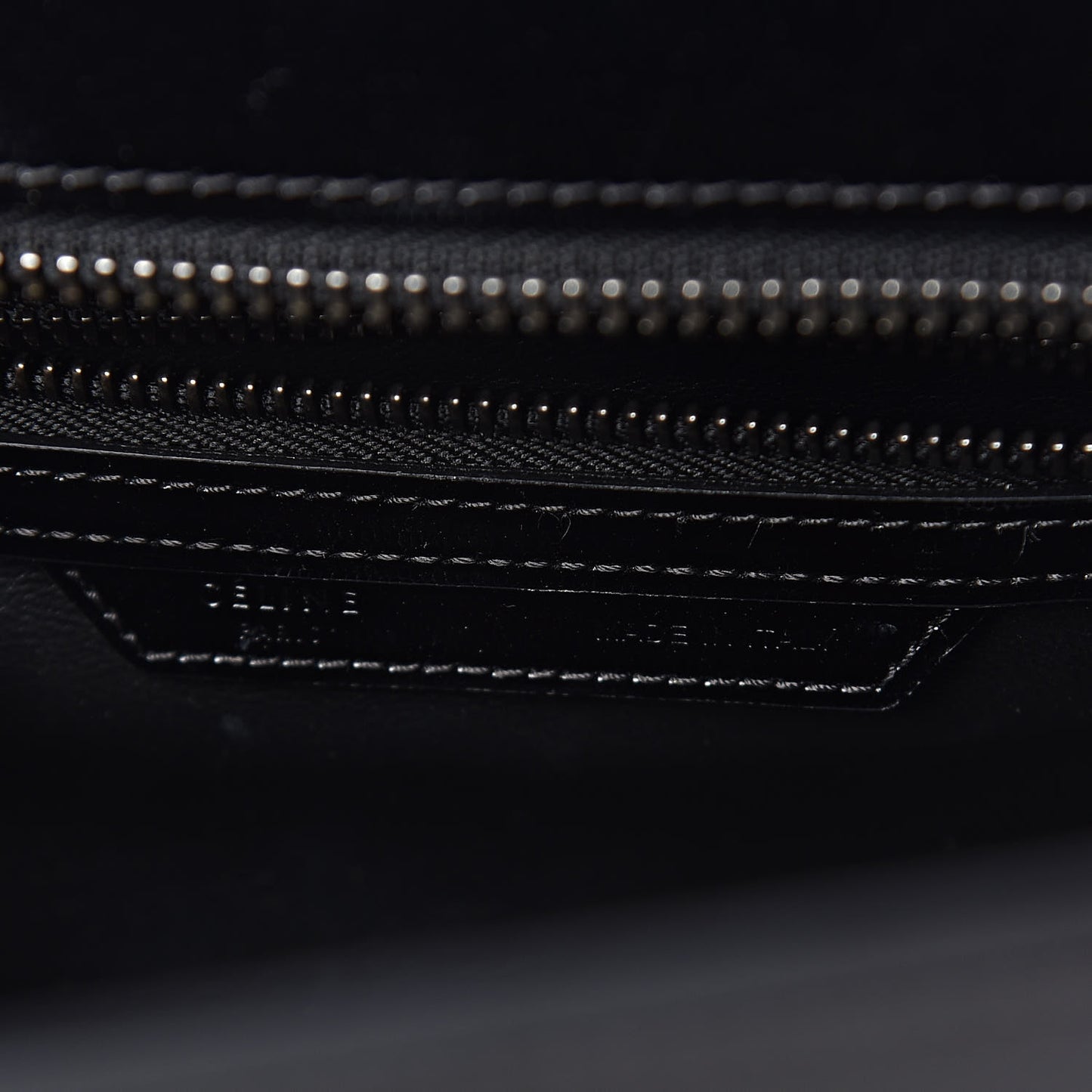 Sleek Calfskin Micro Bi-Color Luggage Black White