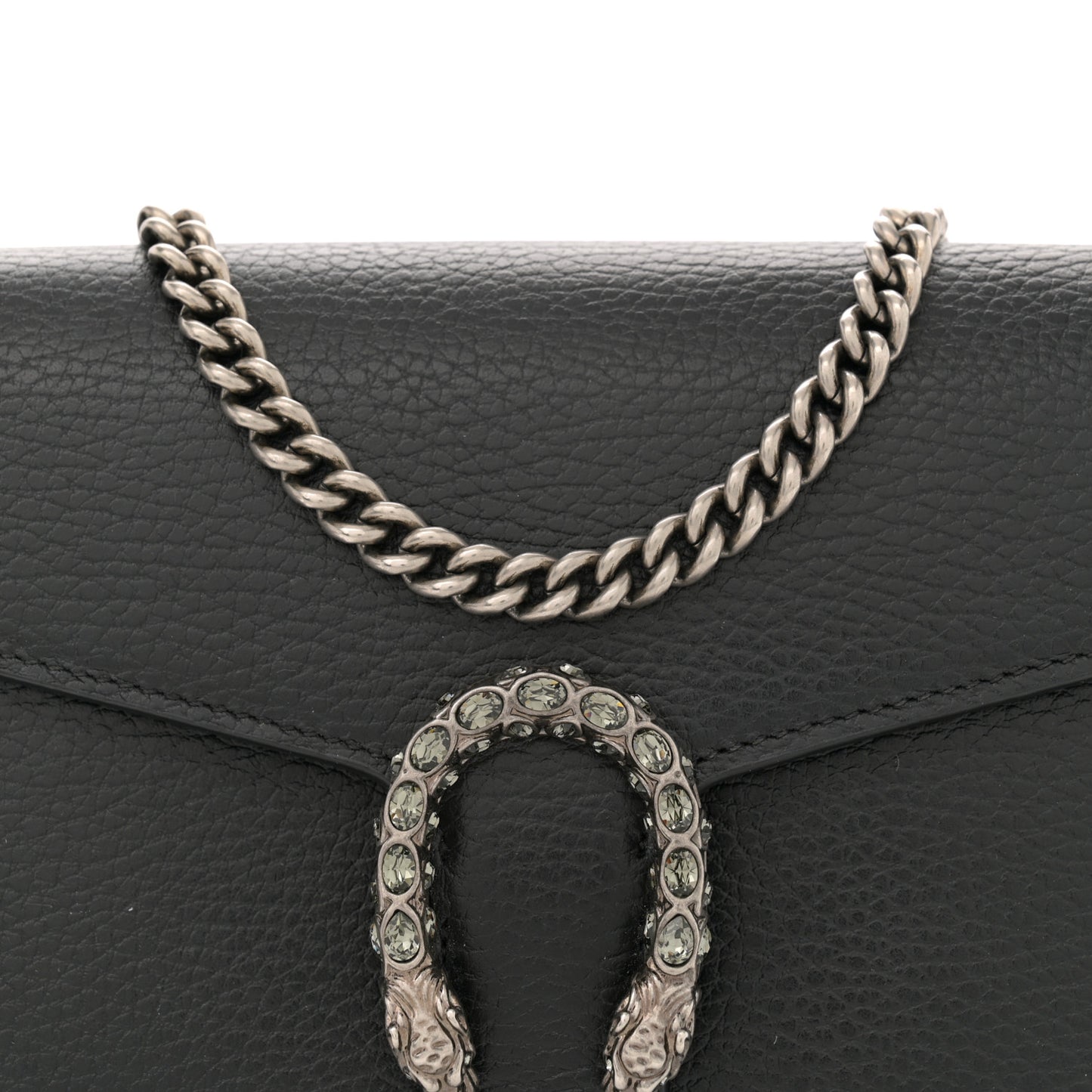 Calfskin Mini Dionysus Chain Wallet Black