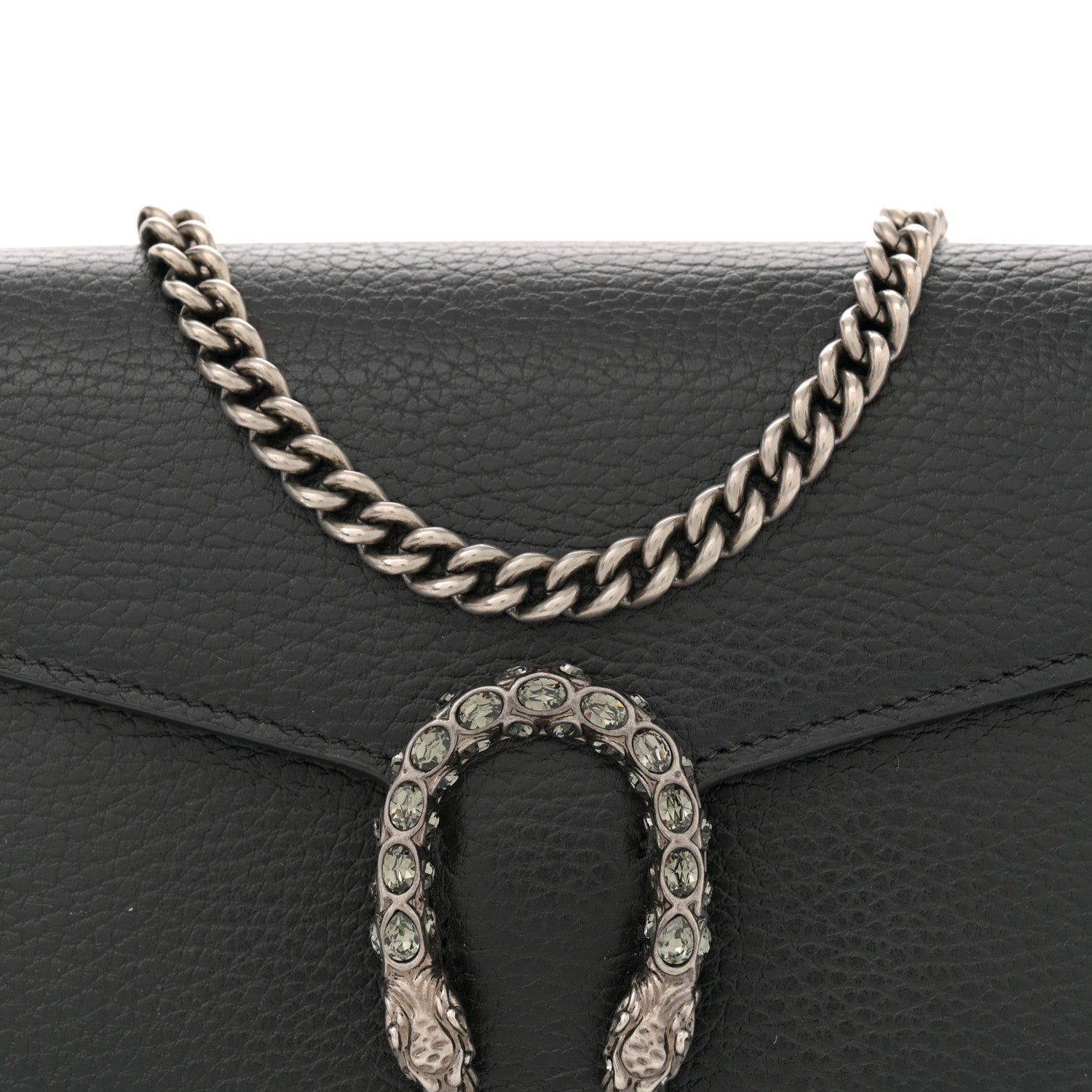 Gucci Calfskin Mini Dionysus Chain Wallet Black 8 of 11