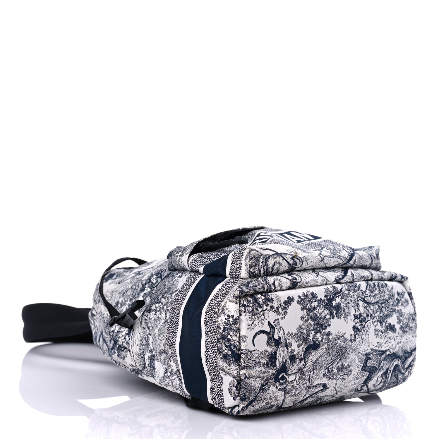 Christian Dior Nylon Technical Fabric Toile De Jouy Small Diortravel Backpack Blue 4 of 10