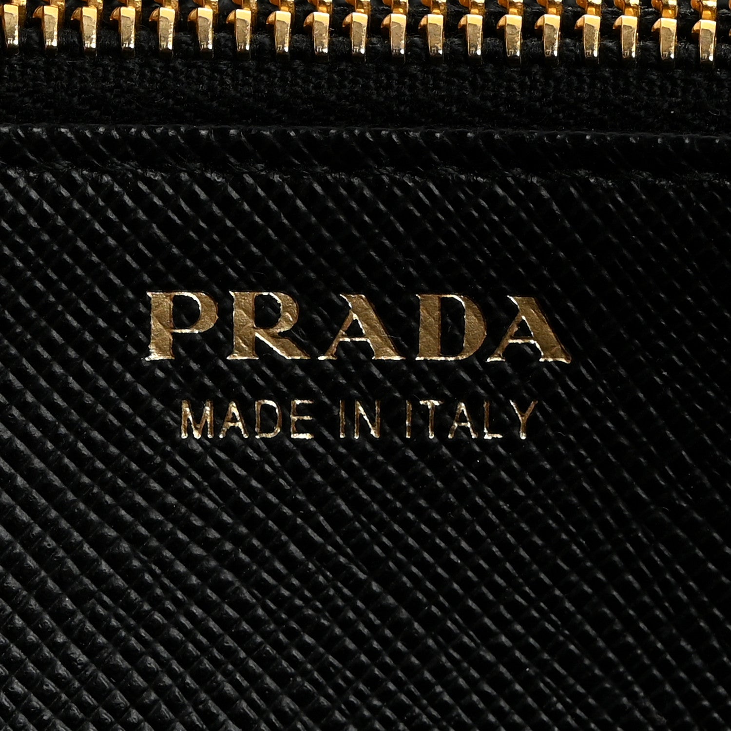 Prada Saffiano Metal Zip Around Wallet Black 6 of 7