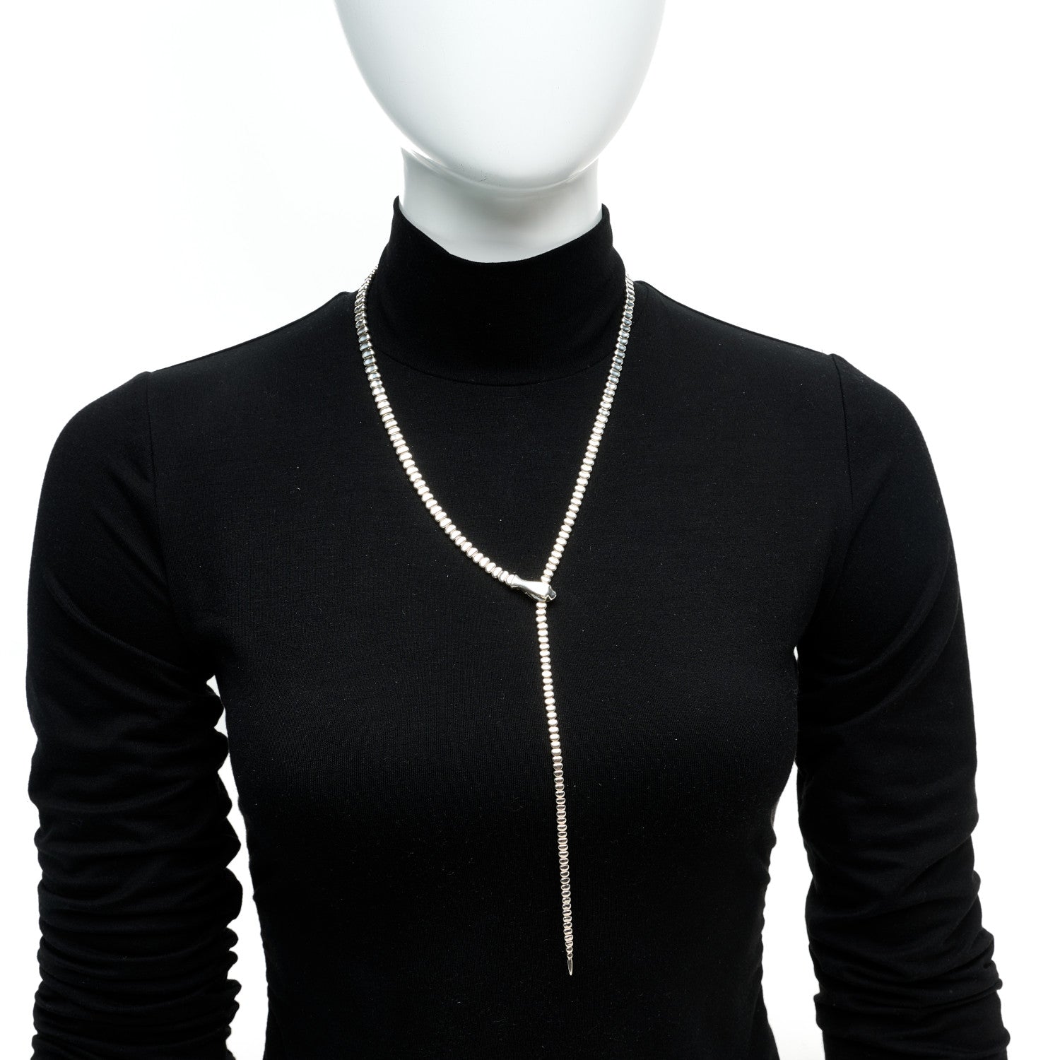 Tiffany Sterling Silver Elsa Peretti Snake Necklace 2 of 5