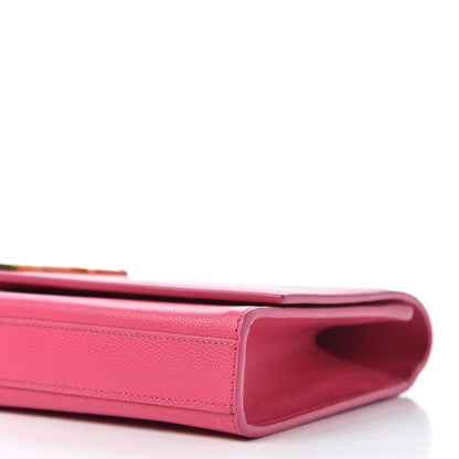 Saint Laurent Grain De Poudre Classic Monogram Kate Clutch Lipstick Fuchsia 9 of 9
