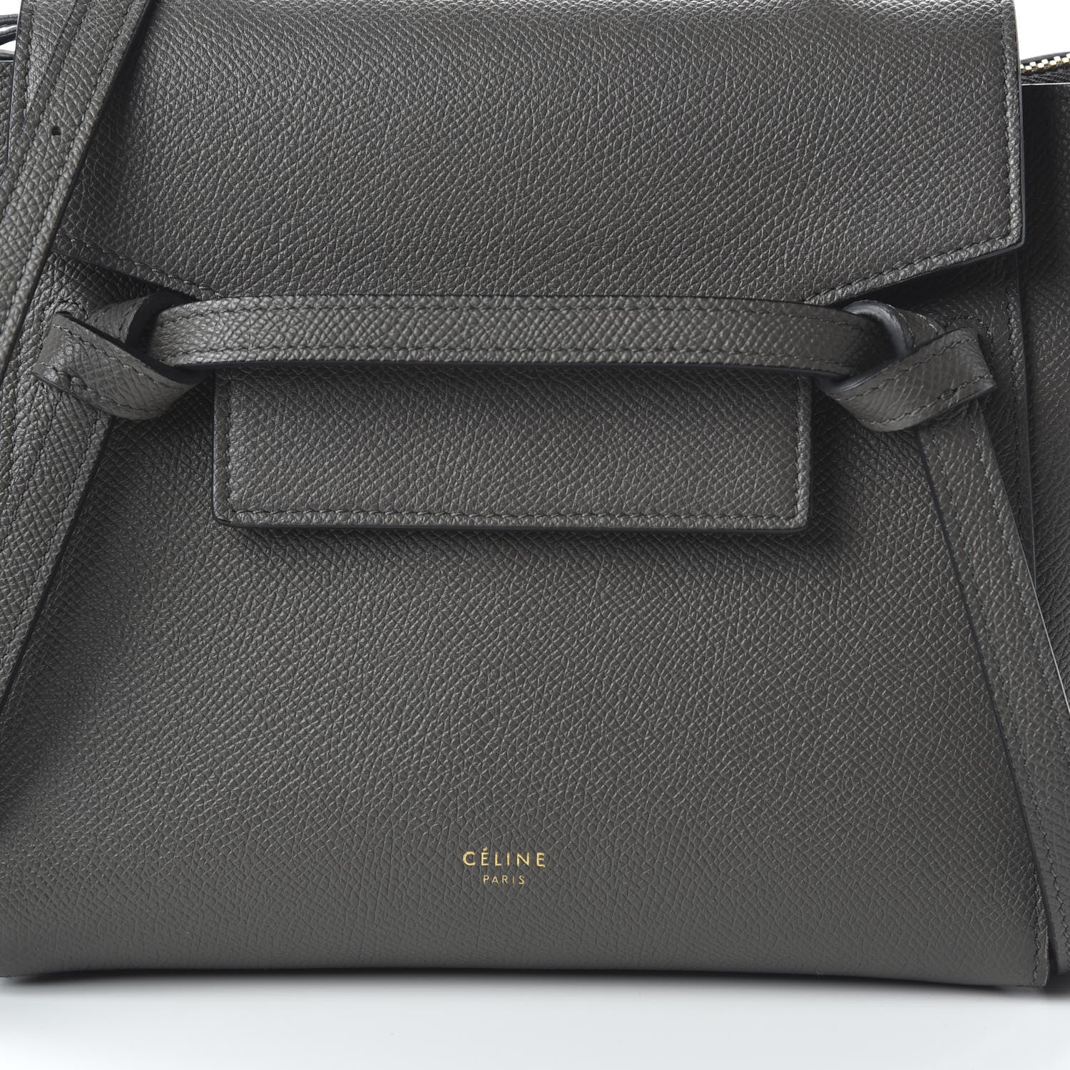 Celine Grained Calfskin Nano Belt Bag Grey 9 of 9
