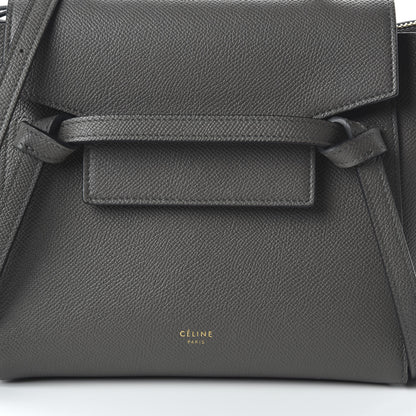 Celine Grained Calfskin Nano Belt Bag Grey 9 of 9