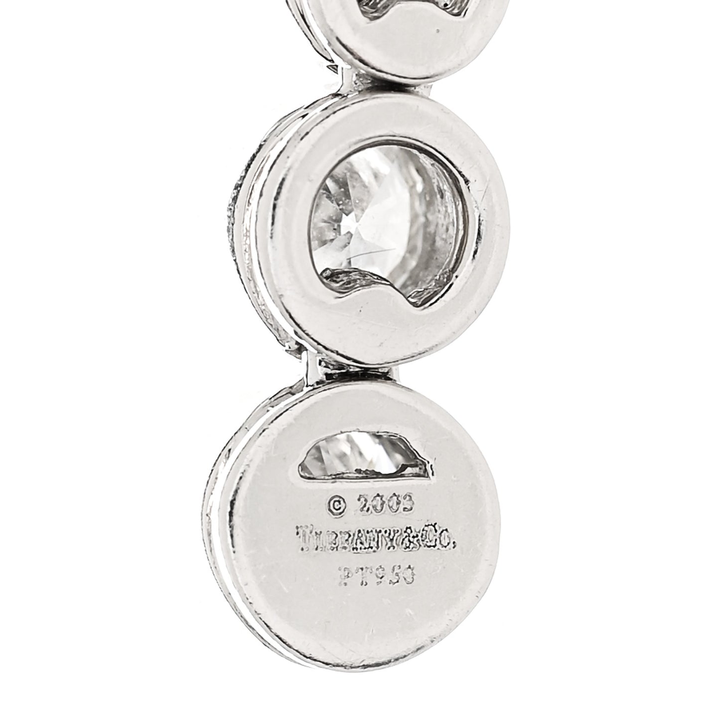 Platinum Diamond Jazz Graduated Drop Earrings