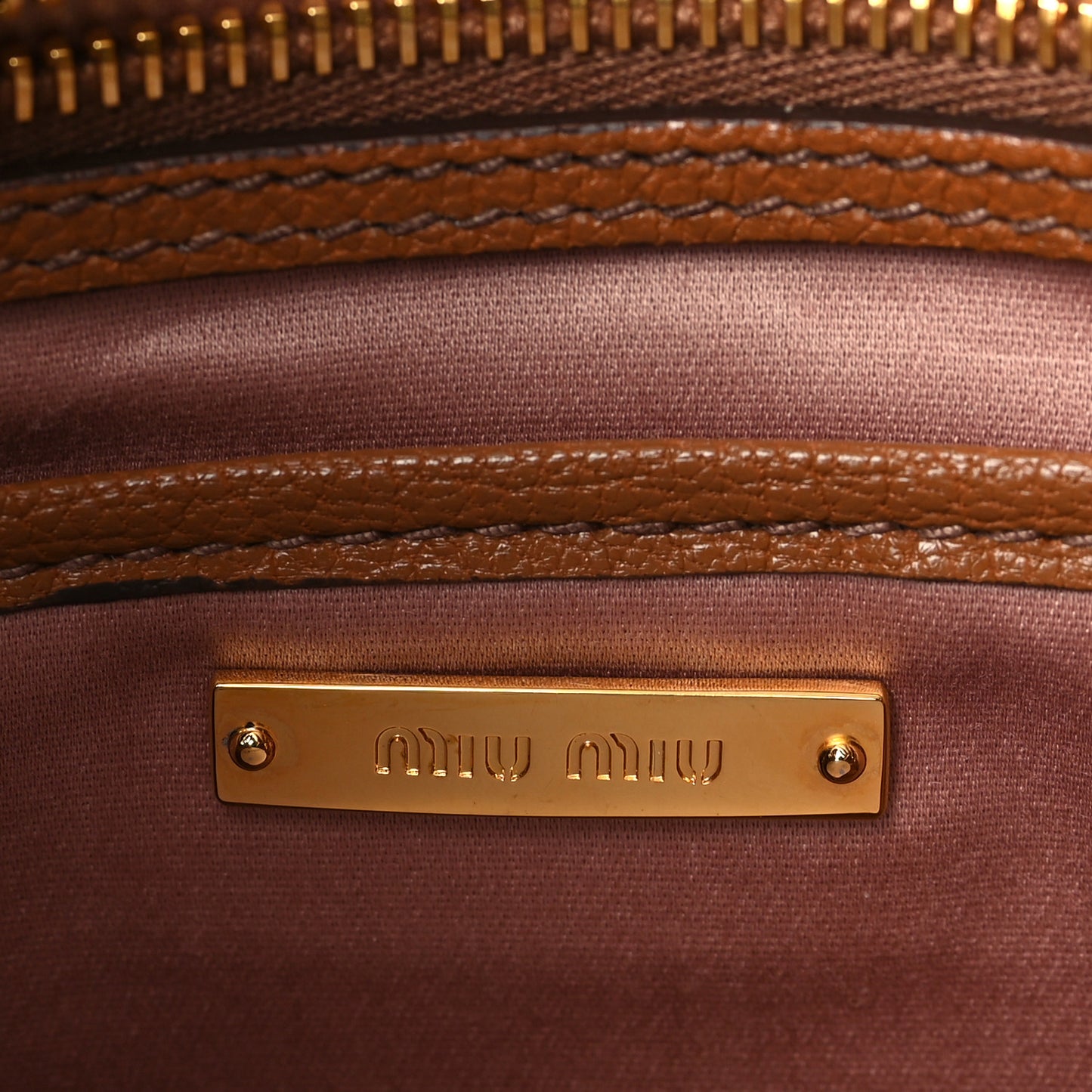 Goatskin Madras Shoulder Bag Cuoio