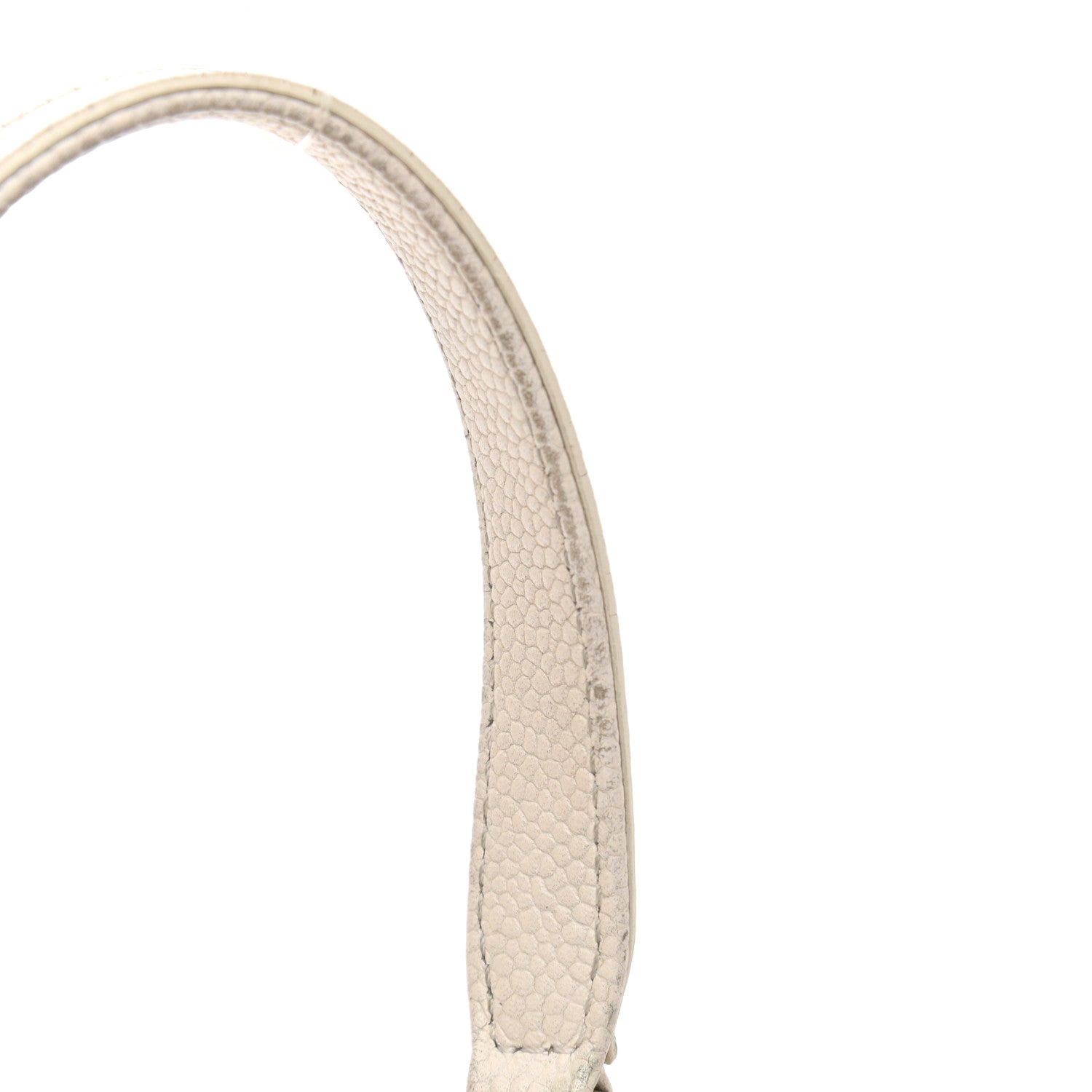 Chanel Caviar Diamond Stitched CC Bucket Drawstring Bag White 10 of 14