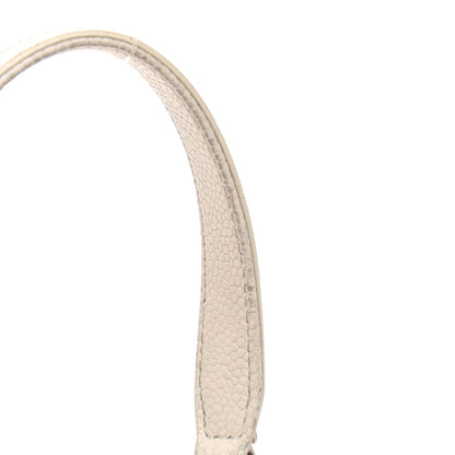 Chanel Caviar Diamond Stitched CC Bucket Drawstring Bag White 10 of 14