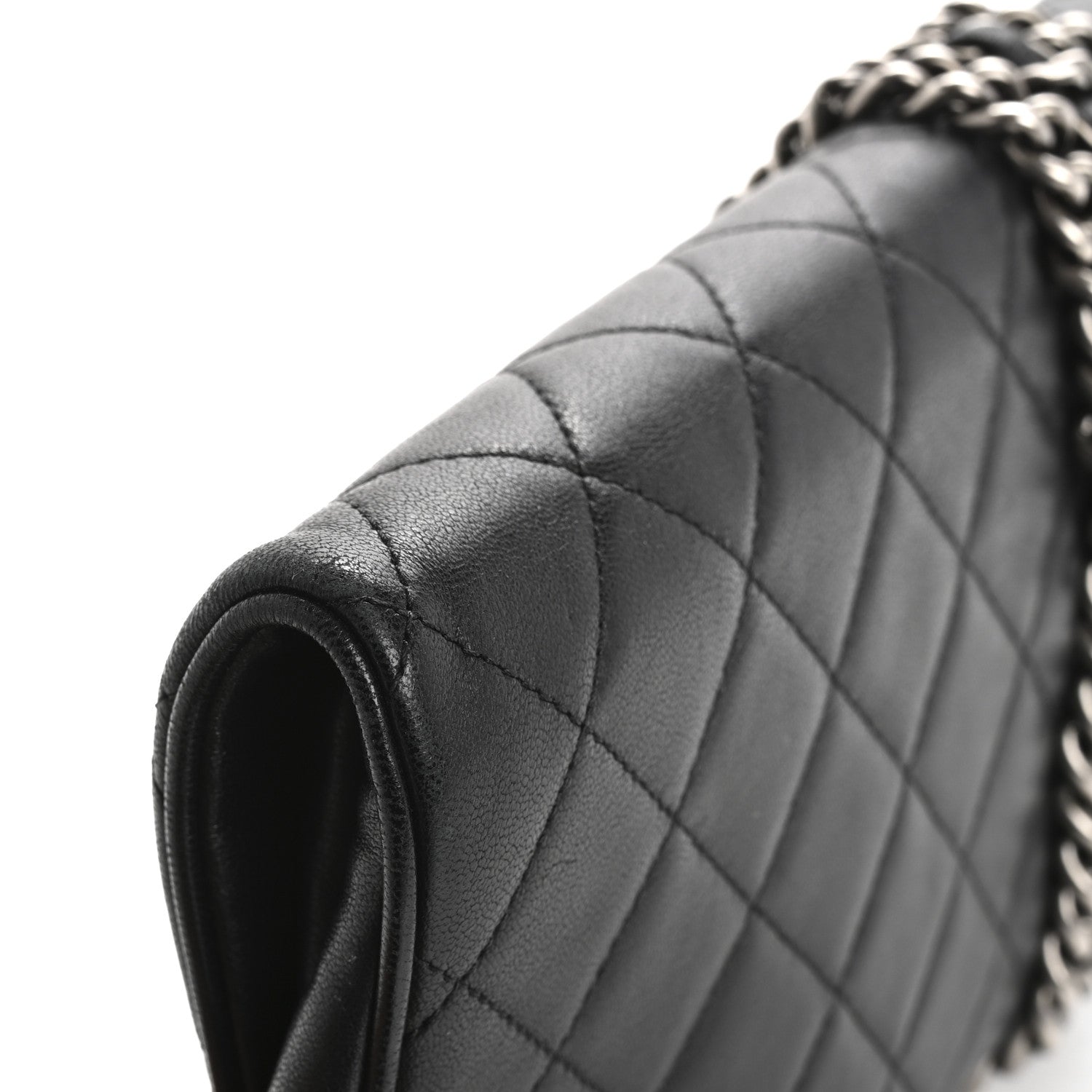 Chanel Lambskin Quilted Evening Clutch Black 12 of 13