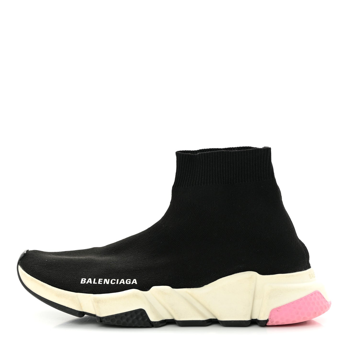 Neoprene Knit Multicolor Sole Womens Speed Sneakers 39 Black Pink