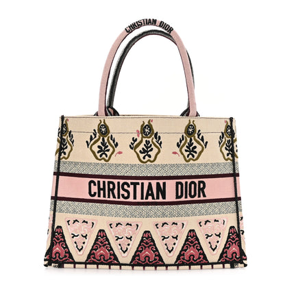 Christian Dior Canvas Embroidered Geometric Medium Book Tote Multicolor 1 of 10