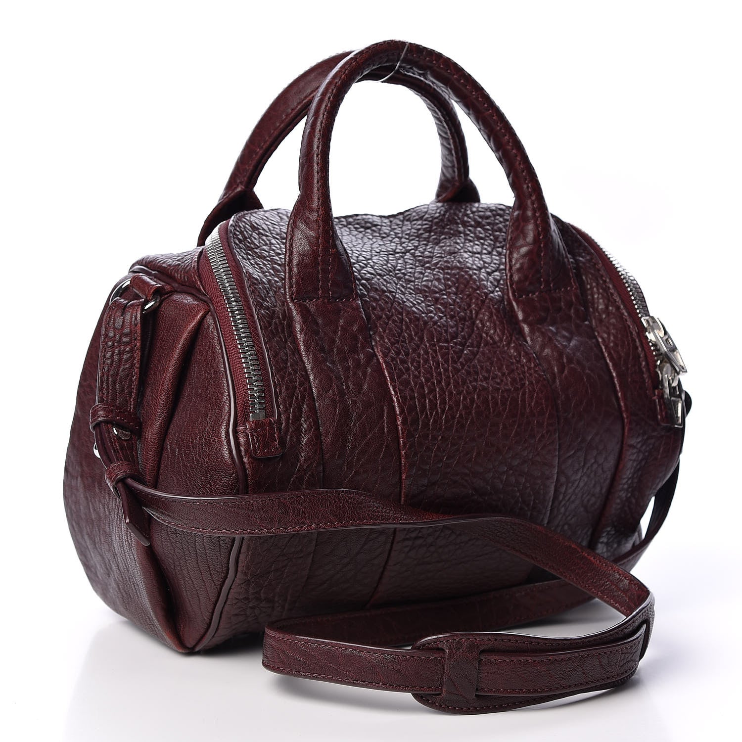 Alexander Wang Pebbled Lambskin Rockie Beet Rhodium Hardware 2 of 8