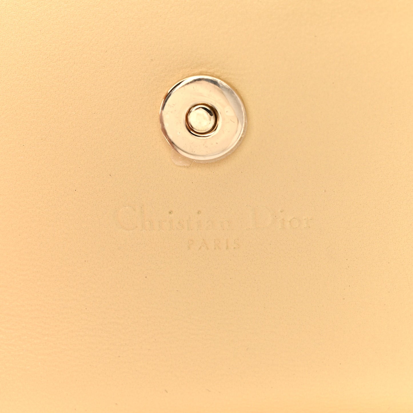 Lambskin Cannage Miss Dior Glycine Wallet Pastel Light Yellow