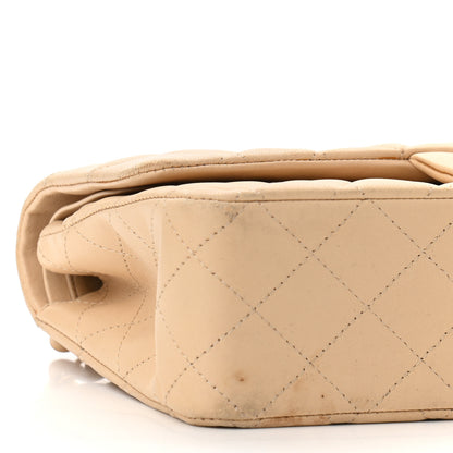 Chanel Lambskin Quilted Medium Double Flap Beige 14 of 15