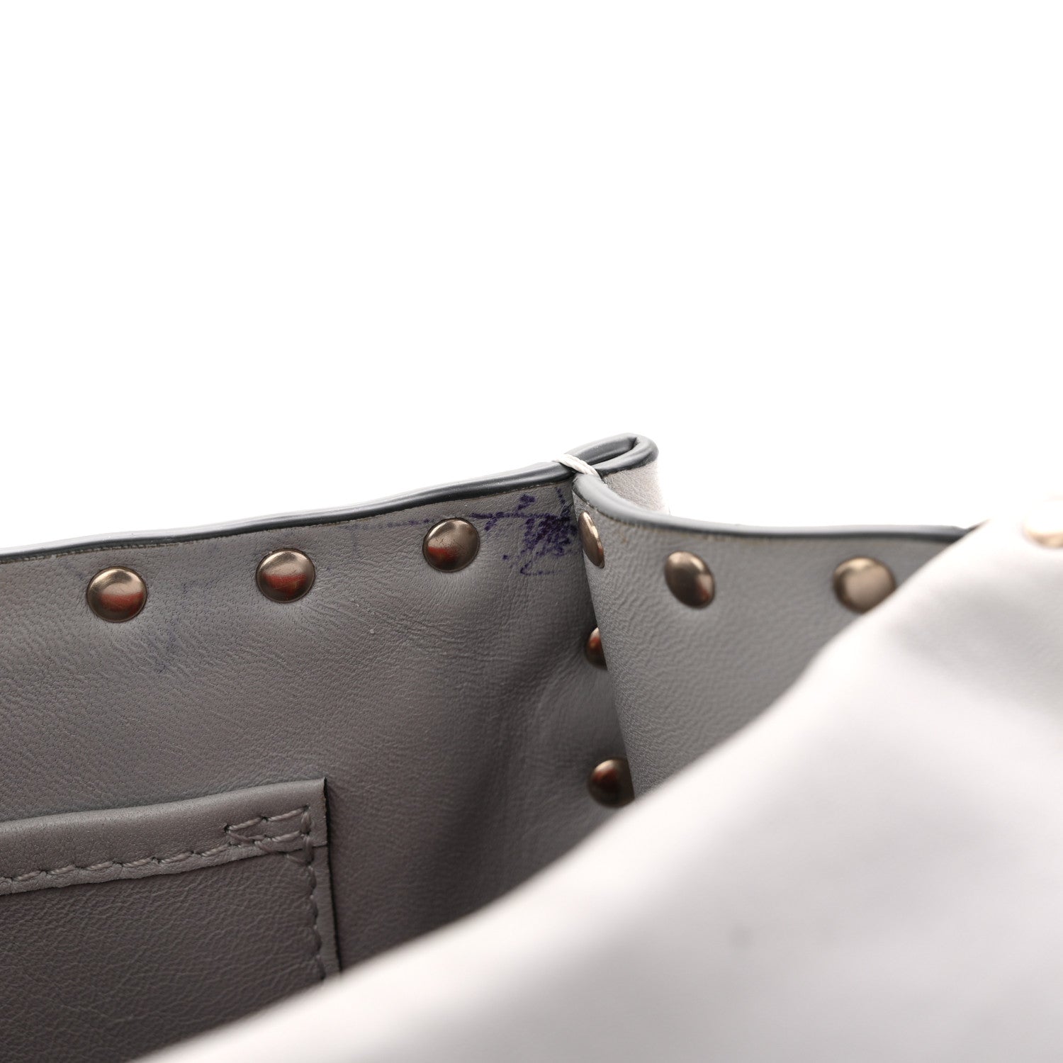 Valentino Garavani Nappa Medium Rockstud Spike Shoulder Bag Pastel Grey 10 of 12
