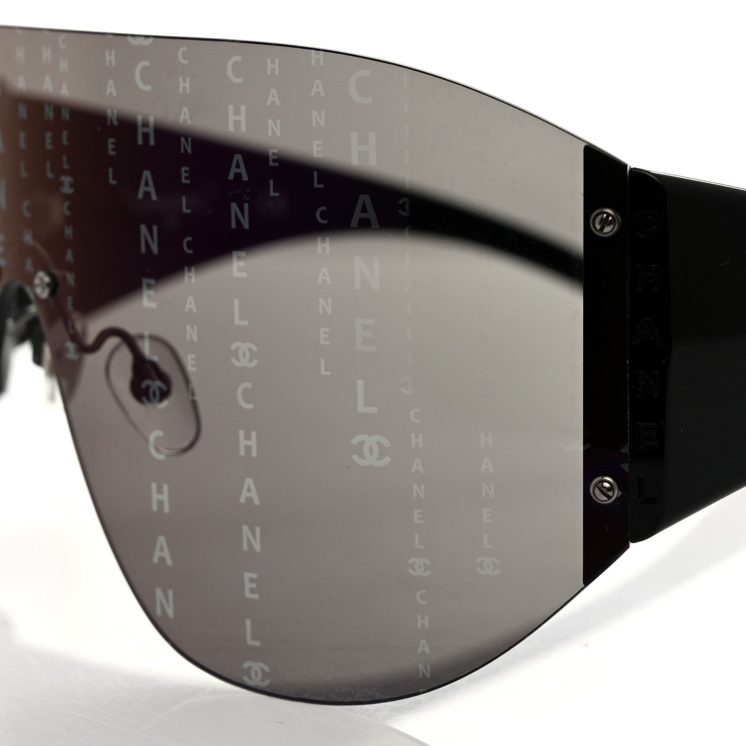 Chanel Acetate Shield Runway 71217 Sunglasses Black 7 of 8