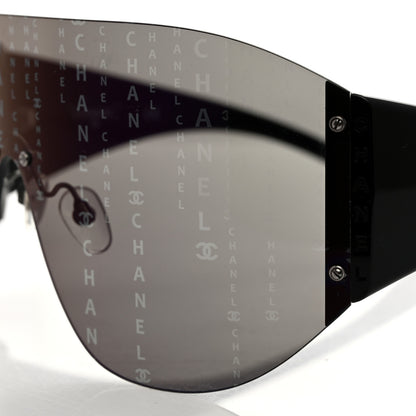 Chanel Acetate Shield Runway 71217 Sunglasses Black 7 of 8